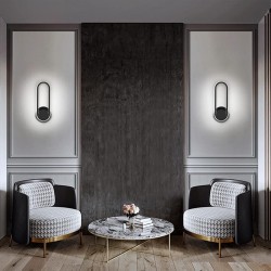 Lámpara de pared moderna negra o blanca