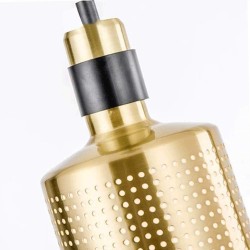 Lámpara colgante vaso dorado con detalle