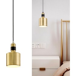 Lámpara colgante vaso dorado con detalle