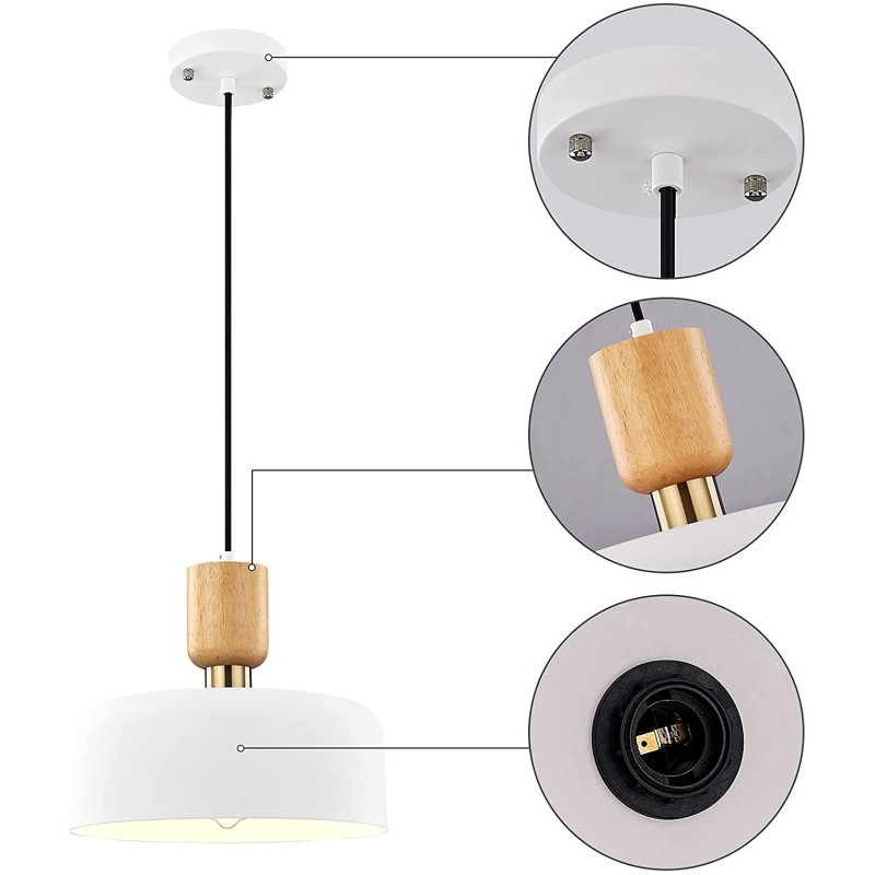 Lámpara Colgante Moderna Blanca