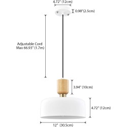 Lámpara Colgante Moderna Blanca