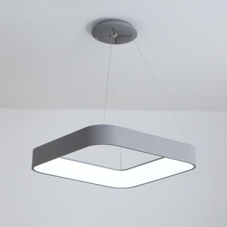 Lámpara colgante tipo cuadro LED color gris o blanco