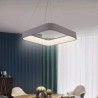 Lámpara colgante tipo cuadro LED color gris o blanco