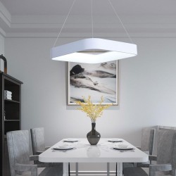 Lámpara colgante tipo cuadro LED color gris o blanco