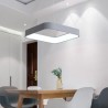 Lámpara colgante tipo cuadro LED color gris o blanco