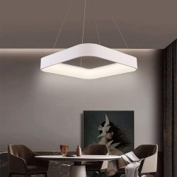 Lámpara colgante tipo cuadro LED color gris o blanco