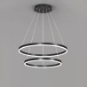 Lámpara colgante dos aros LED color negro o blanco
