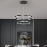 Lámpara colgante dos aros LED color negro o blanco