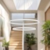 Lámpara colgante dos aros LED color negro o blanco