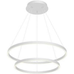 Lámpara colgante dos aros LED color negro o blanco