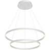 Lámpara colgante dos aros LED color negro o blanco
