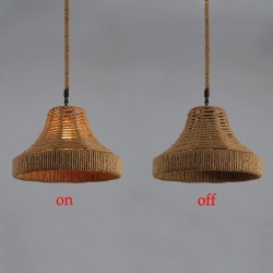 Lámpara colgante de yute
