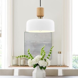 Lámpara Colgante Moderna Blanca