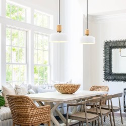 Lámpara Colgante Moderna Blanca