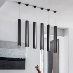 Lámpara colgante tipo tubo blanco o negro