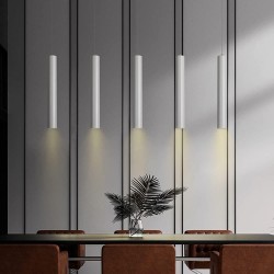 Lámpara colgante tipo tubo blanco o negro