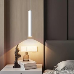 Lámpara colgante tipo tubo blanco o negro