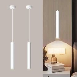 Lámpara colgante tipo tubo blanco o negro