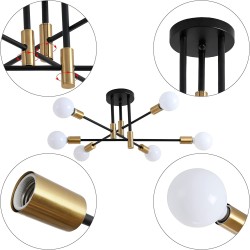 Lámpara de Cielo tipo araña 6 luces