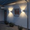 Lámpara de pared exterior tipo cubo con luz Led