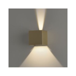 Lámpara de pared exterior tipo cubo con luz Led