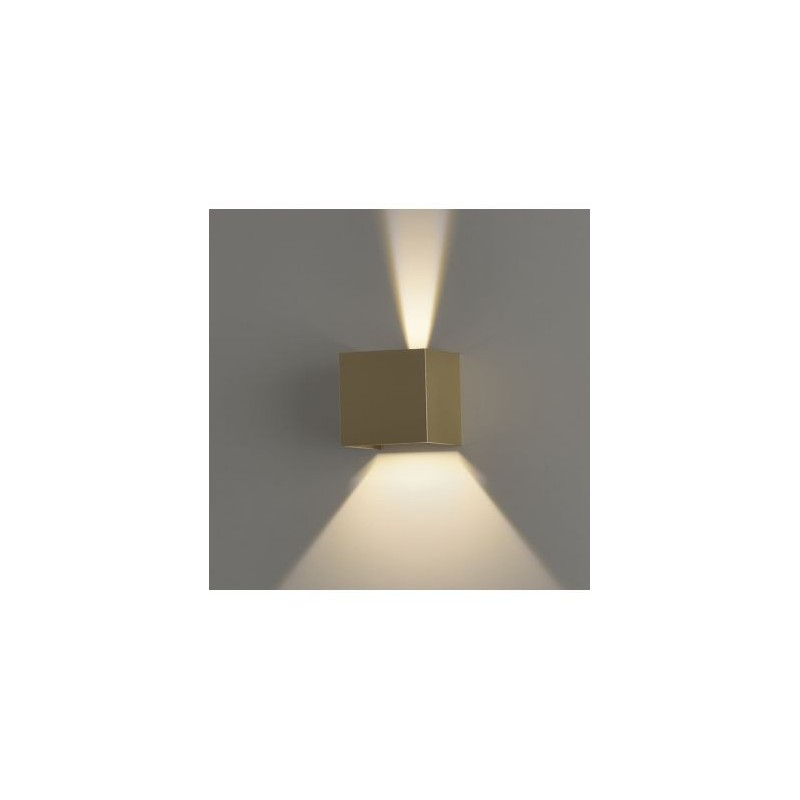 Lámpara de pared exterior tipo cubo con luz Led