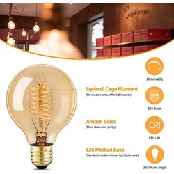 Foco Vintage Esfera Luz cálida Incandescente