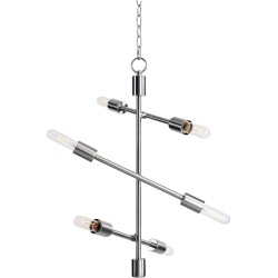 Lámpara colgante tipo sputnik (negro, dorado y cromado)