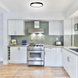 Lámpara Tipo Plafón Redonda Negro o Blanco