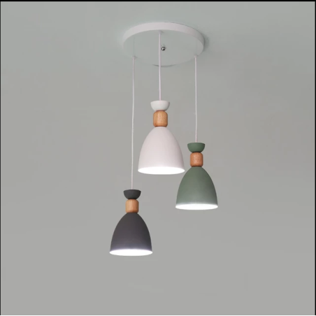 Lámpara de cielo 3 luces Estilo Nórdico