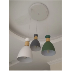Lámpara de cielo 3 luces Estilo Nórdico