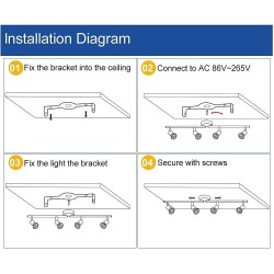 RIEL  PARA CIELO DE 4 LUCES