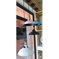 Lámpara colgante negra industrial