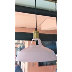 Lámpara colgante negra industrial