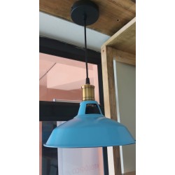 Lámpara colgante negra industrial