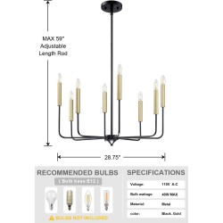 Lámpara de cielo tipo candelabro