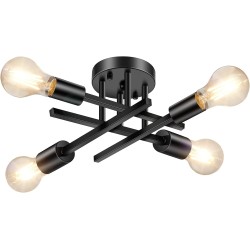 Lámpara de cielo geométrica de 4 luces