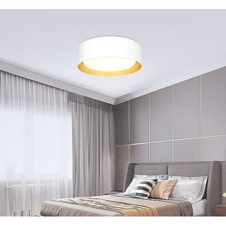 Lámpara de cielo plato blanca