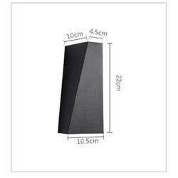 Lámpara de pared exterior asimétrica