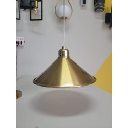 Lámpara colgante tipo copa dorada