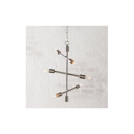 Lámpara colgante tipo sputnik (negro, dorado y cromado)