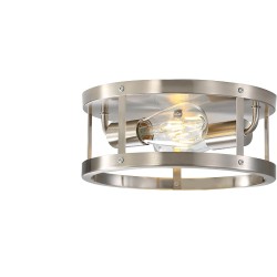 Lámpara de cielo cromada de 2 luces