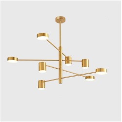 Lámpara LED de cielo dorada 8 brazos