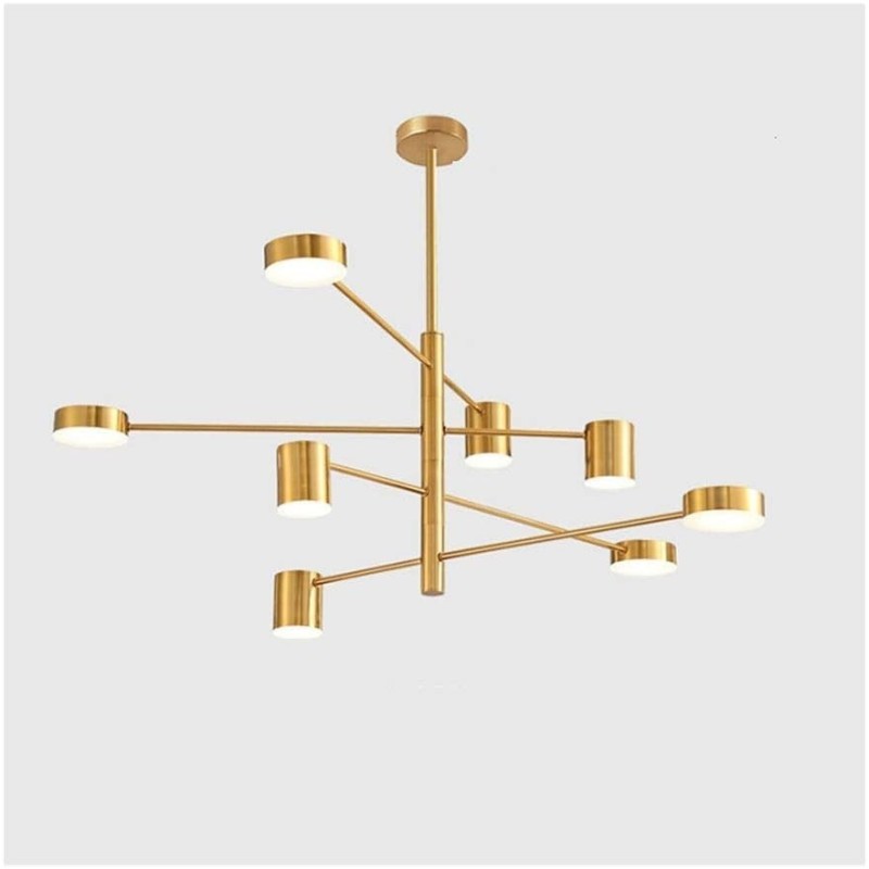 Lámpara LED de cielo dorada 8 brazos