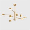 Lámpara LED de cielo dorada 8 brazos