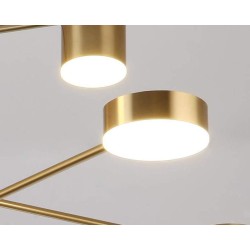 Lámpara LED de cielo dorada 8 brazos