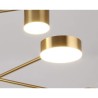 Lámpara LED de cielo dorada 8 brazos