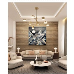 Lámpara LED de cielo dorada 8 brazos